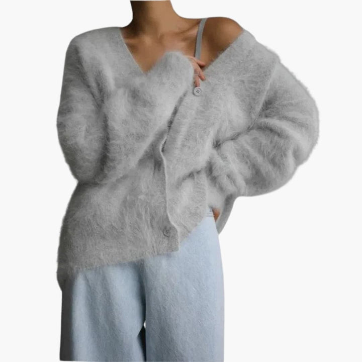 Damen Strickjacke mit offenem Vorderteil und Strickoberfläche
