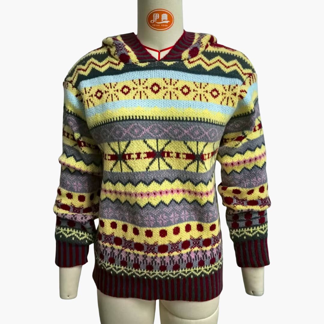 Damen Strickpullover mit Rundhalsausschnitt und gemusterter Oberfläche