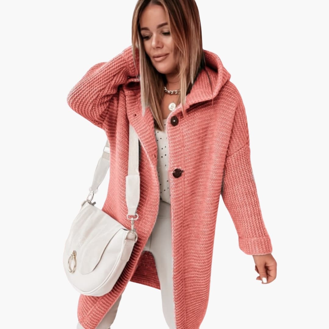Damen Cardigan mit Kapuze
