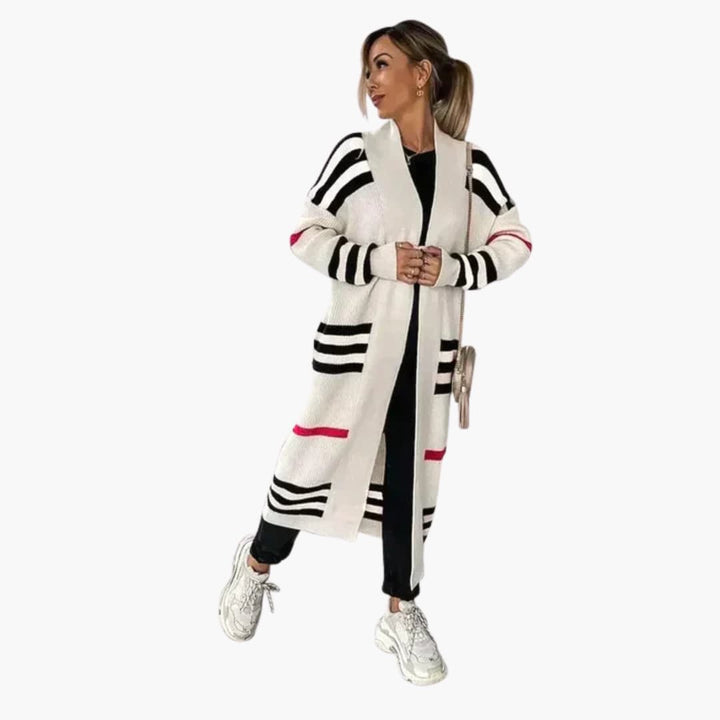Damen Cardigan mit offenem Frontdesign und langen Ärmeln