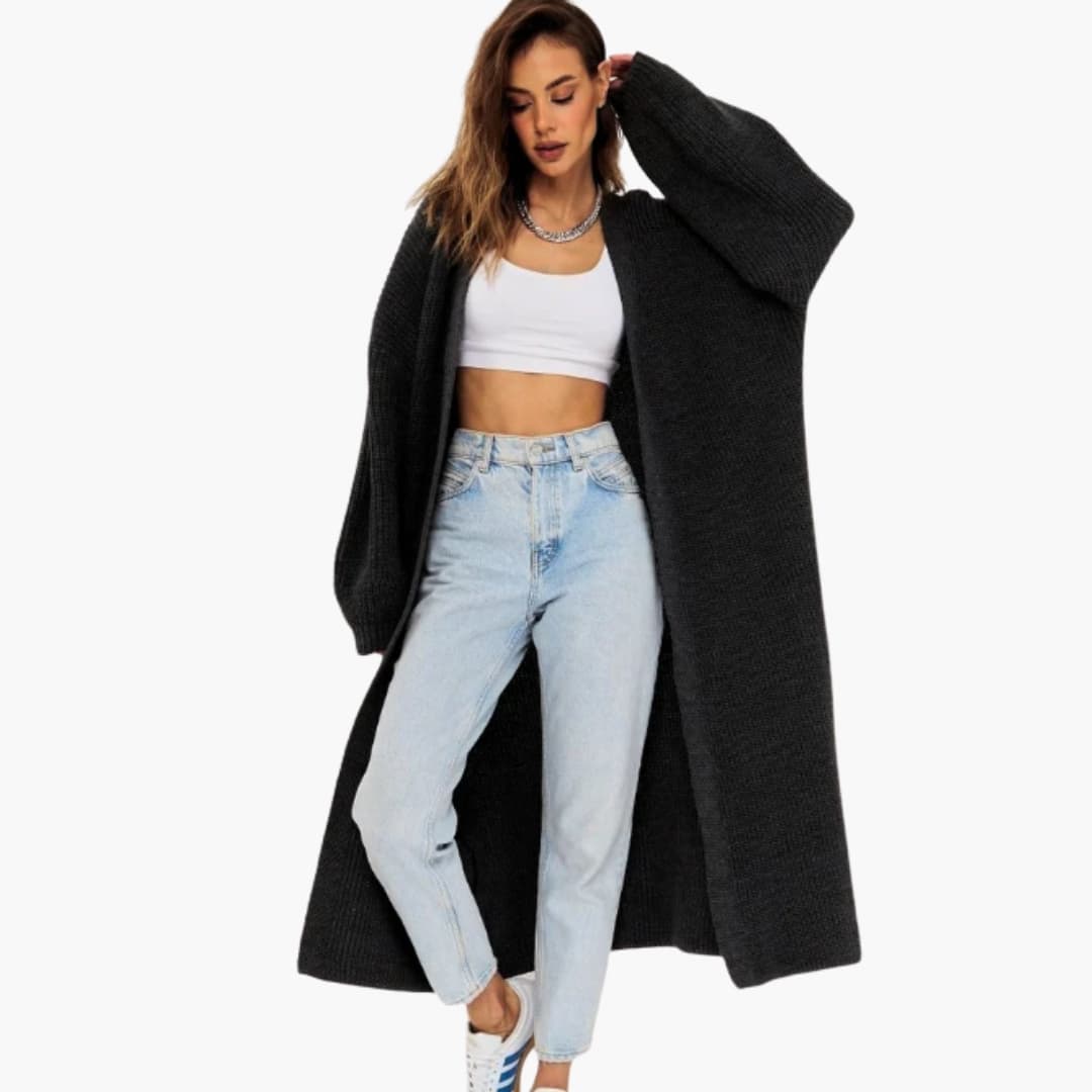 Damen Cardigan mit offenem Frontdesign
