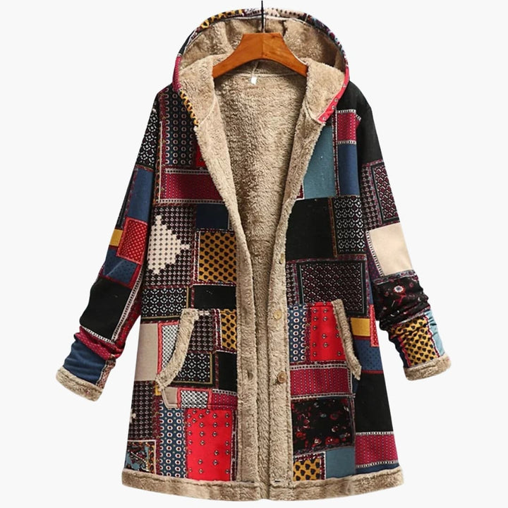 Damen Fleecejacke mit Kapuze und langen Ärmeln