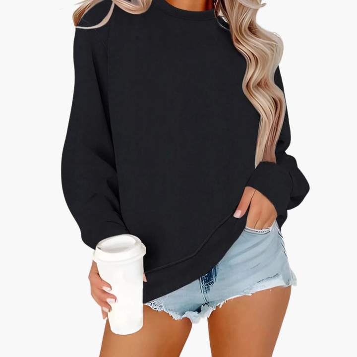 Damen Freizeit-Sweatshirt mit Rundhalsausschnitt