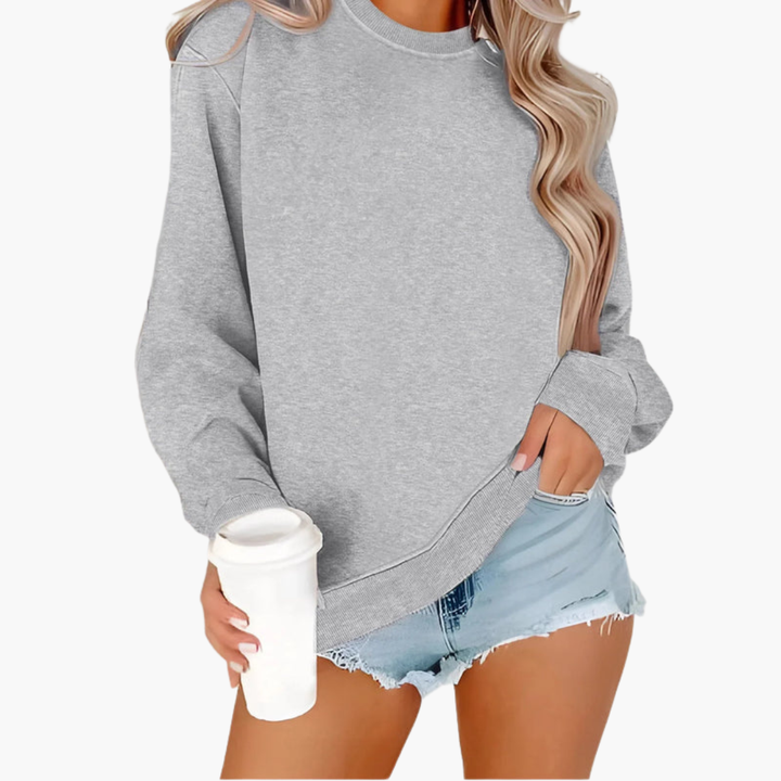 Damen Freizeit-Sweatshirt mit Rundhalsausschnitt