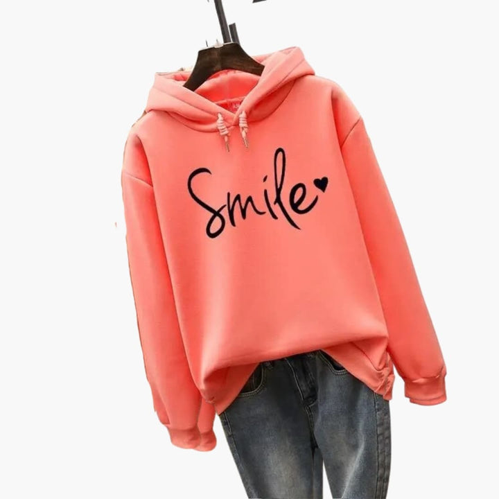 Damen Hoodie mit Rippbündchen