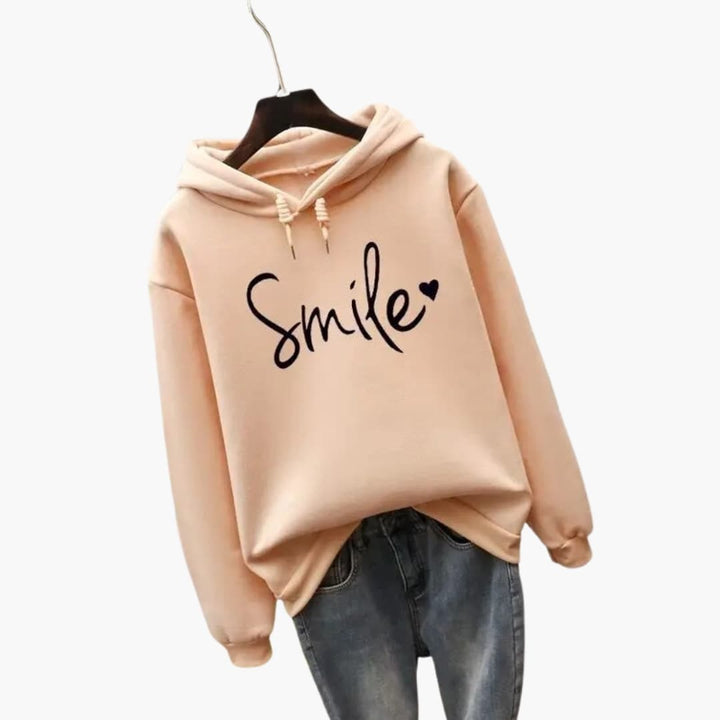 Damen Hoodie mit Rippbündchen