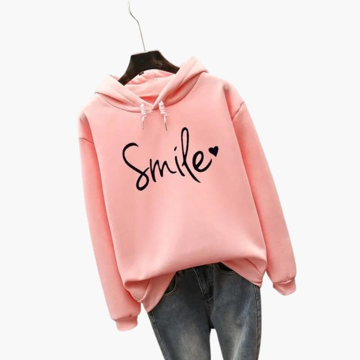 Damen Hoodie mit Rippbündchen