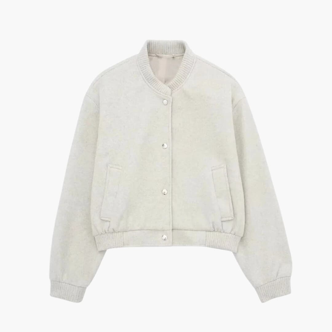 Damen Kurzjacke mit Knöpfen und Fronttaschen