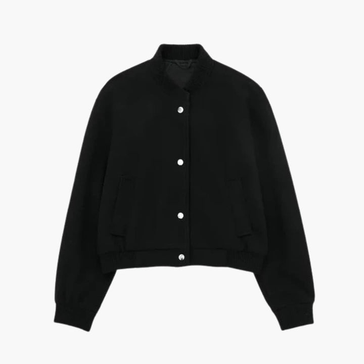 Damen Kurzjacke mit Knöpfen und Fronttaschen