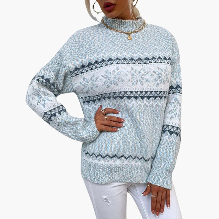 Damen Pullover mit Schneeflockenmuster