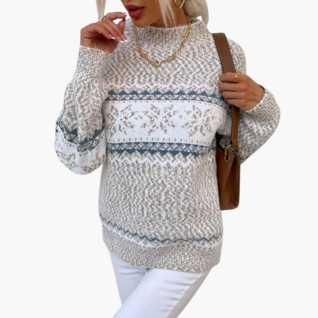 Damen Pullover mit Schneeflockenmuster