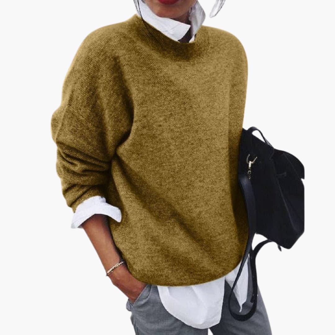 Damen Pullover mit Rundhalsausschnitt