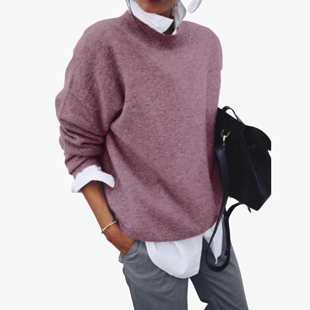 Damen Pullover mit Rundhalsausschnitt