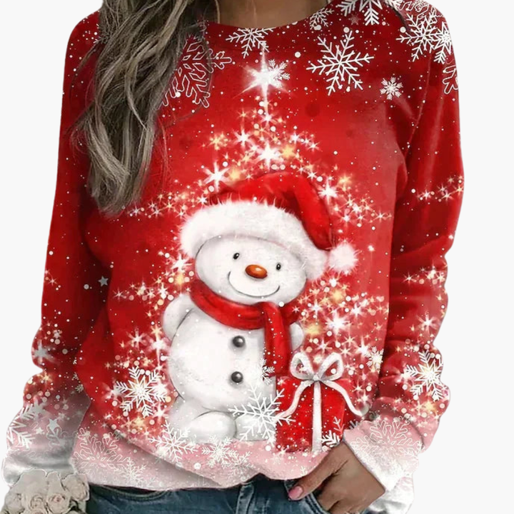 Damen Pullover mit Rundhalsausschnitt und gerippter Oberfläche