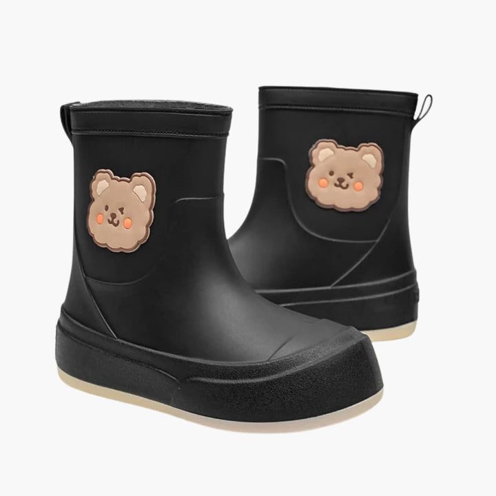 Damen Regenstiefel mit Bärenmotiv und strukturierter Sohle