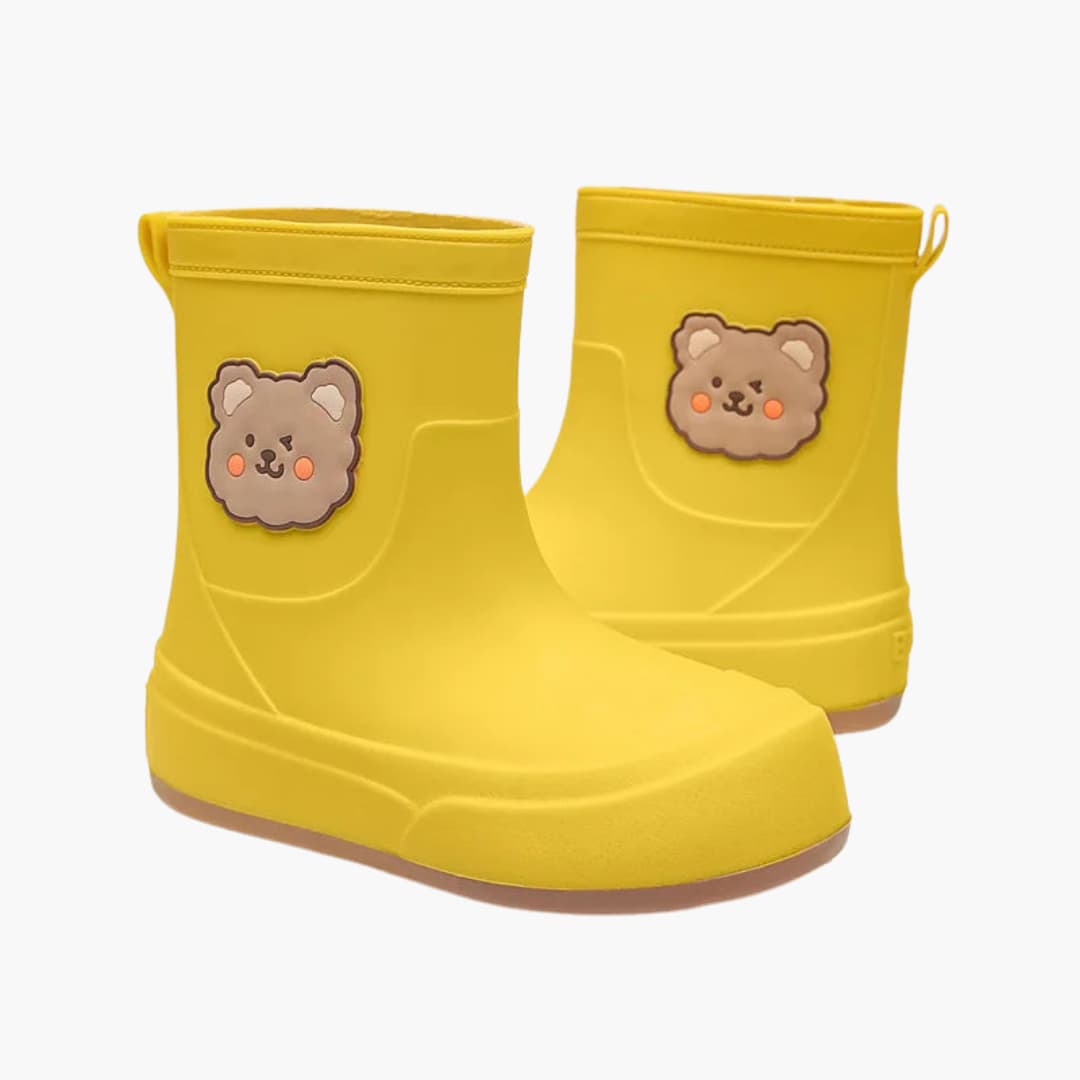 Damen Regenstiefel mit Bärenmotiv und strukturierter Sohle