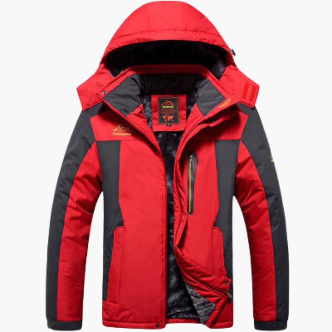 Damen Skijacke mit Kapuze, Reißverschluss und mehreren Taschen