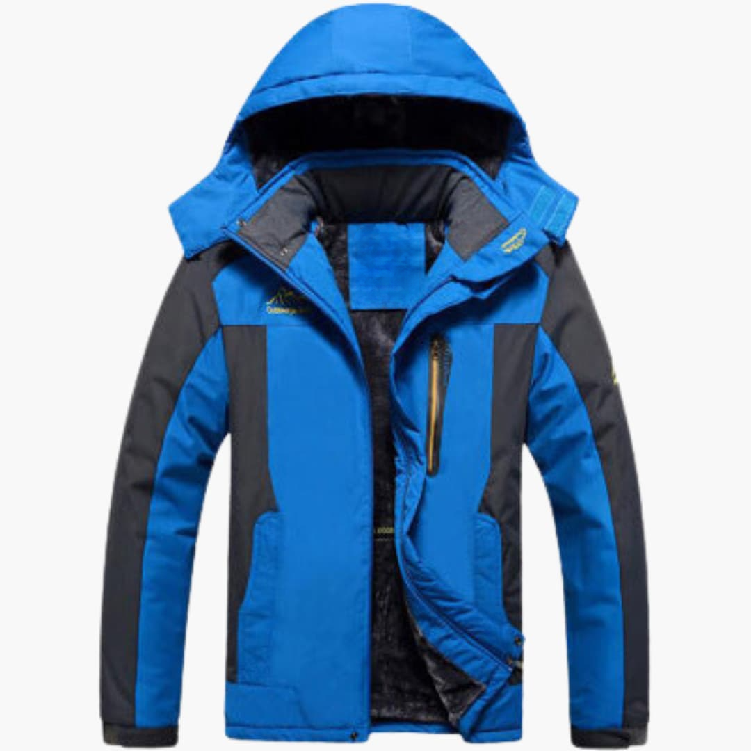 Damen Skijacke mit Kapuze, Reißverschluss und mehreren Taschen