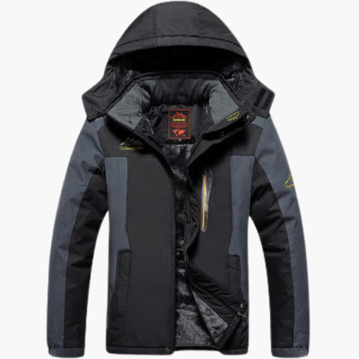 Damen Skijacke mit Kapuze, Reißverschluss und mehreren Taschen