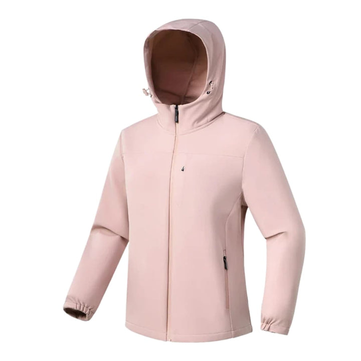Damen Softshelljacke mit Kapuze und durchgehendem Reißverschluss