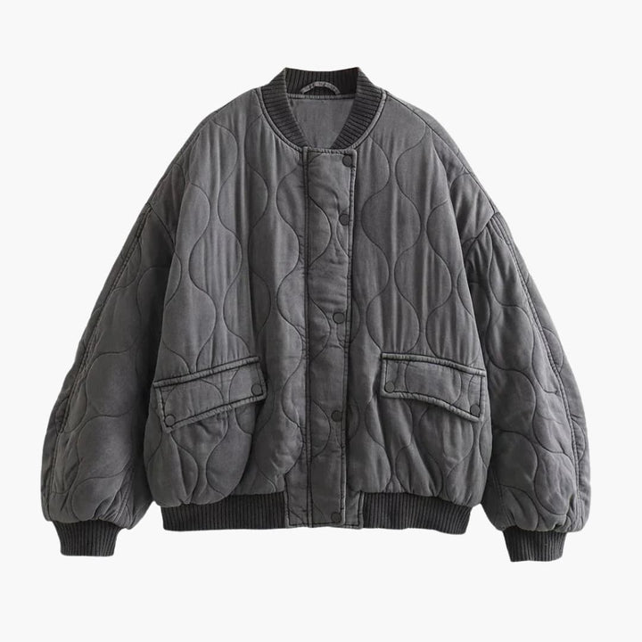 Damen Steppjacke mit Druckknöpfen