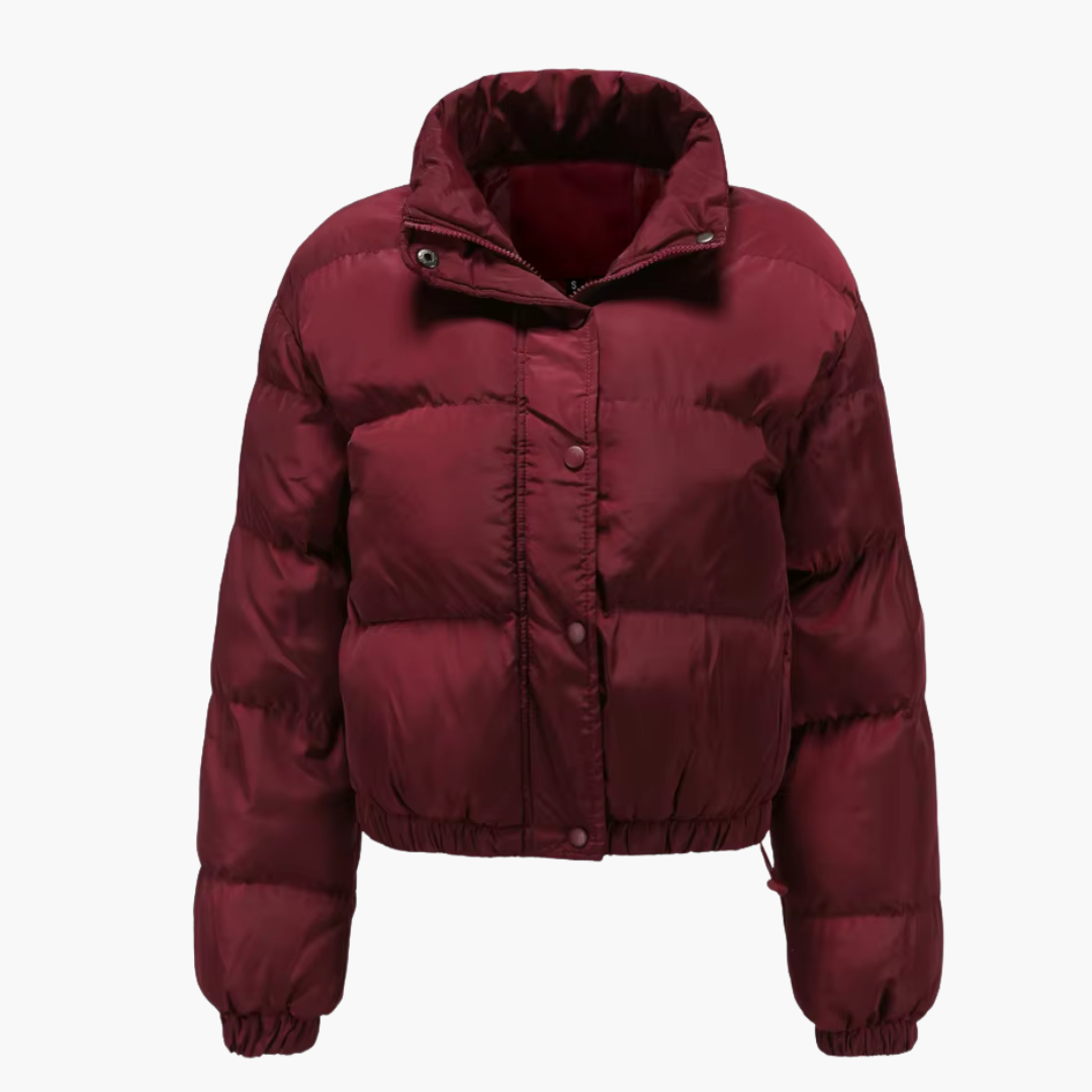 Damen Steppjacke mit Kapuze und Reißverschluss