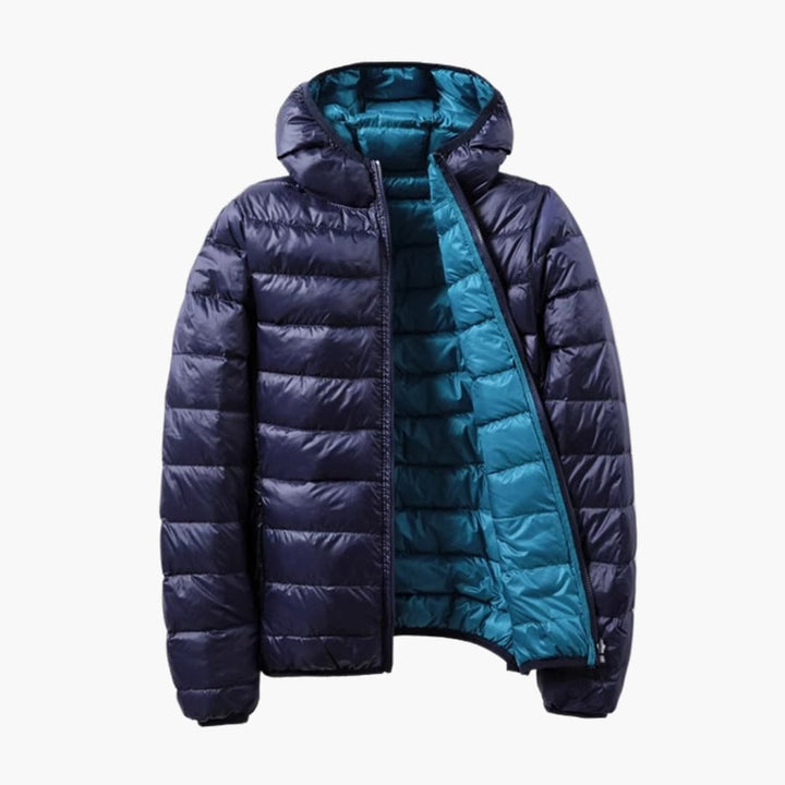 Damen Steppjacke mit Kapuze und Reißverschluss