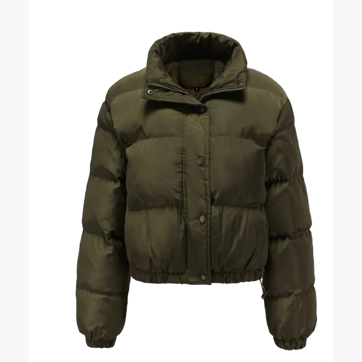 Damen Steppjacke mit Kapuze und Reißverschluss
