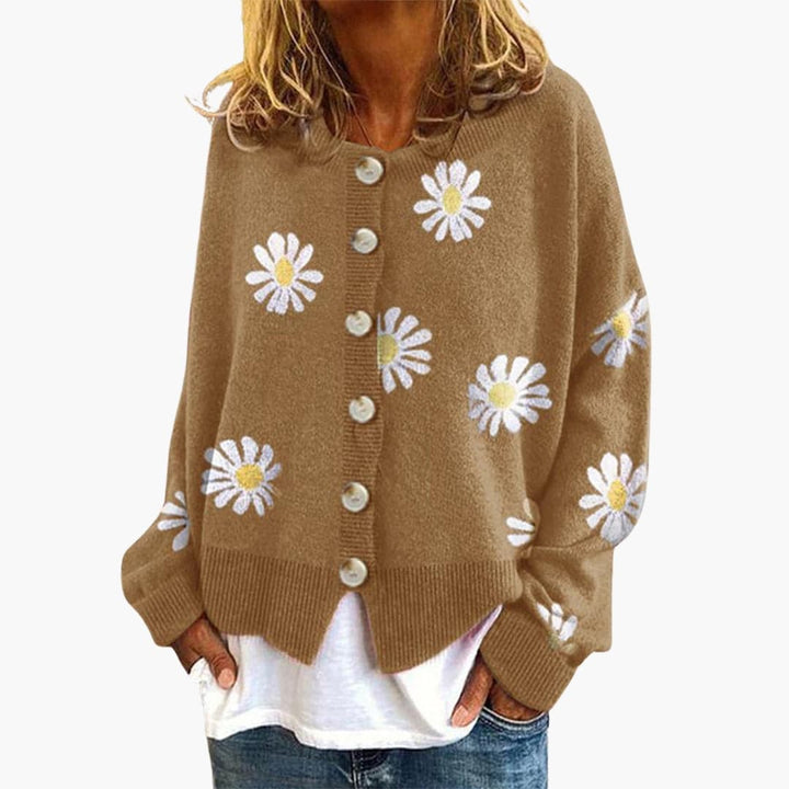 Damen Strickjacke mit Knopfleiste