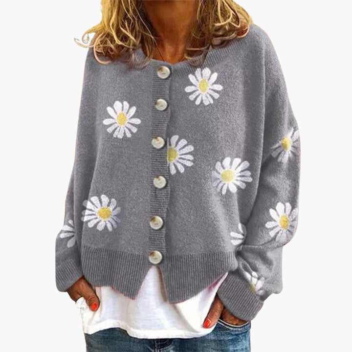 Damen Strickjacke mit Knopfleiste