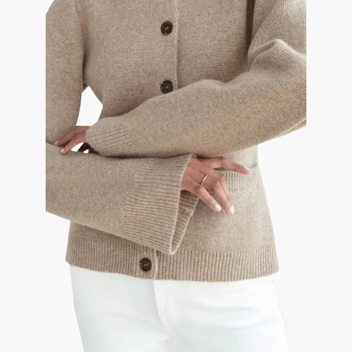 Damen Strickjacke mit offener Front und weiten Ärmeln