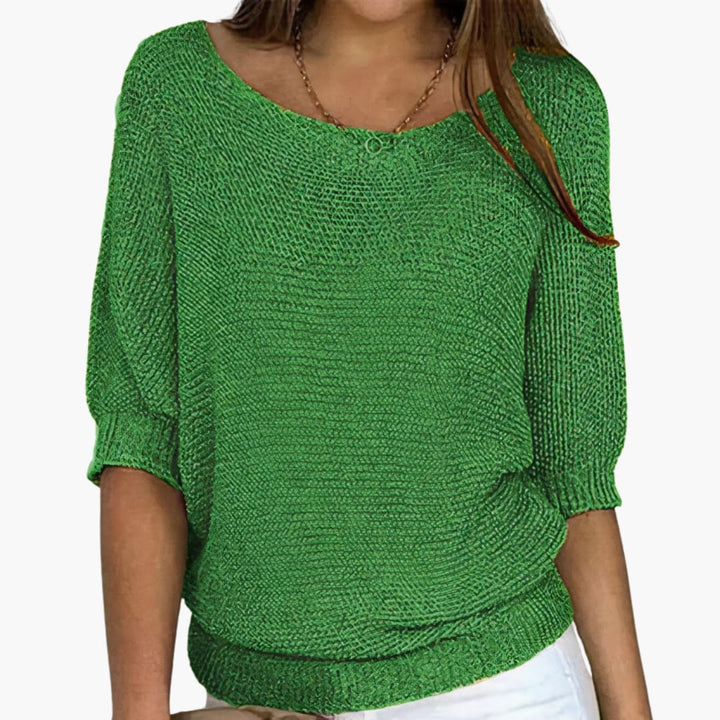 Damen Strickpullover mit Rundhalsausschnitt