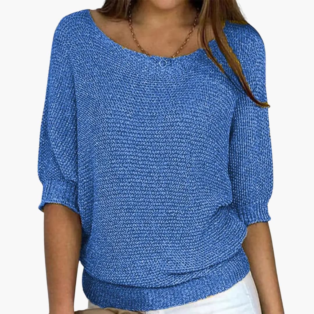 Damen Strickpullover mit Rundhalsausschnitt