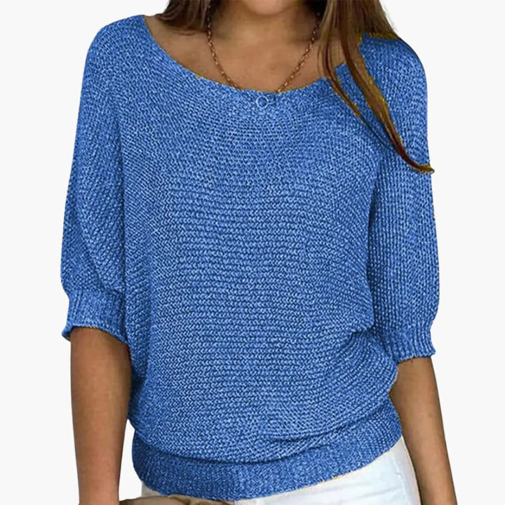 Damen Strickpullover mit Rundhalsausschnitt
