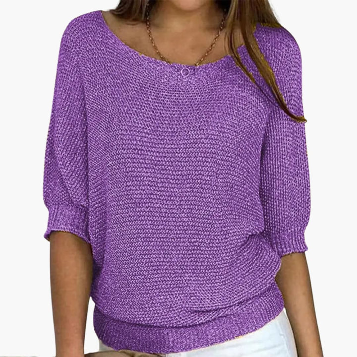 Damen Strickpullover mit Rundhalsausschnitt