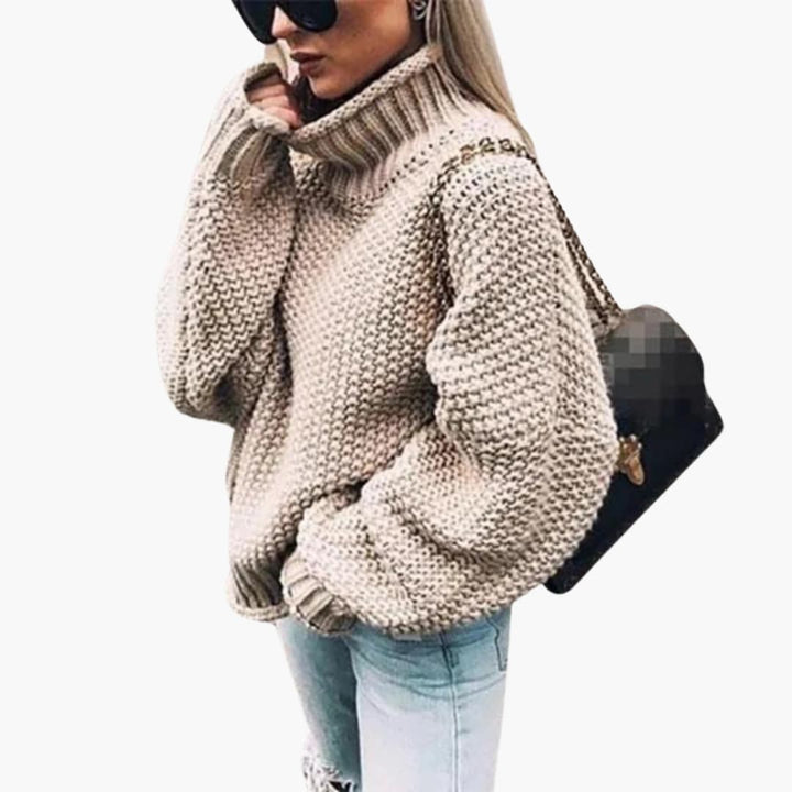 Damen Strickpullover mit langen Ärmeln