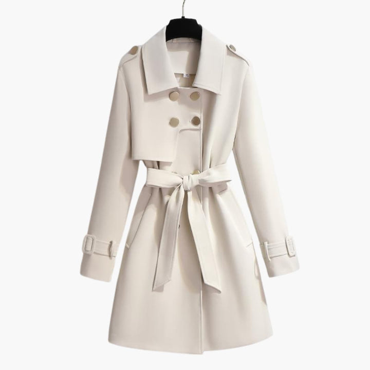 Damen Trenchcoat mit Taillengürtel und langen Ärmeln
