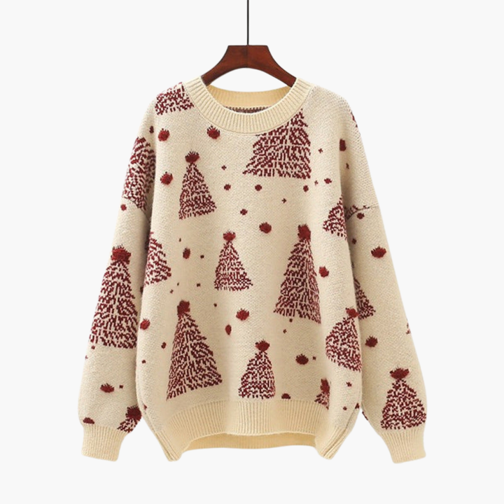 Damen Weihnachtspullover mit Rundhals