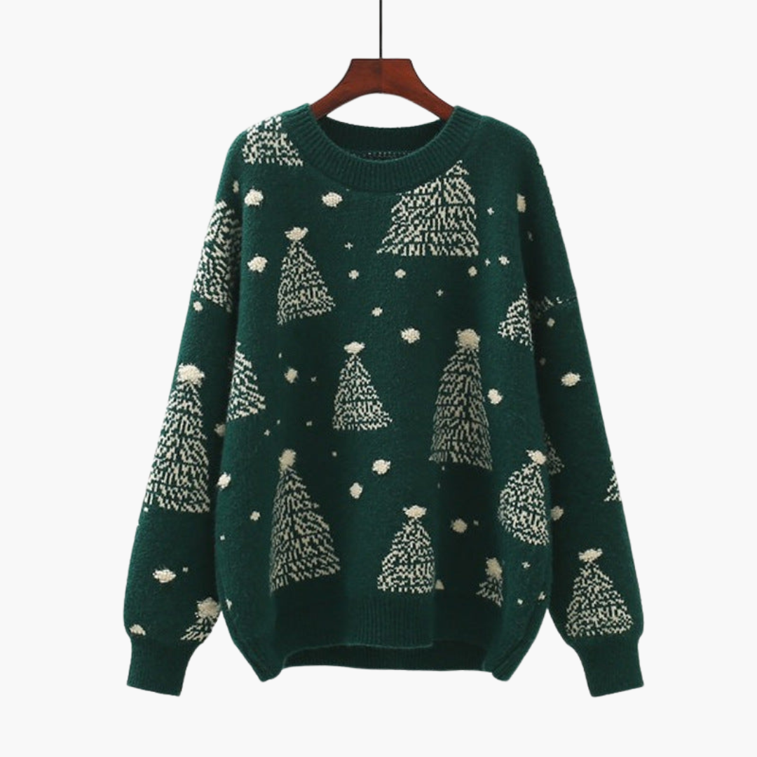 Damen Weihnachtspullover mit Rundhals