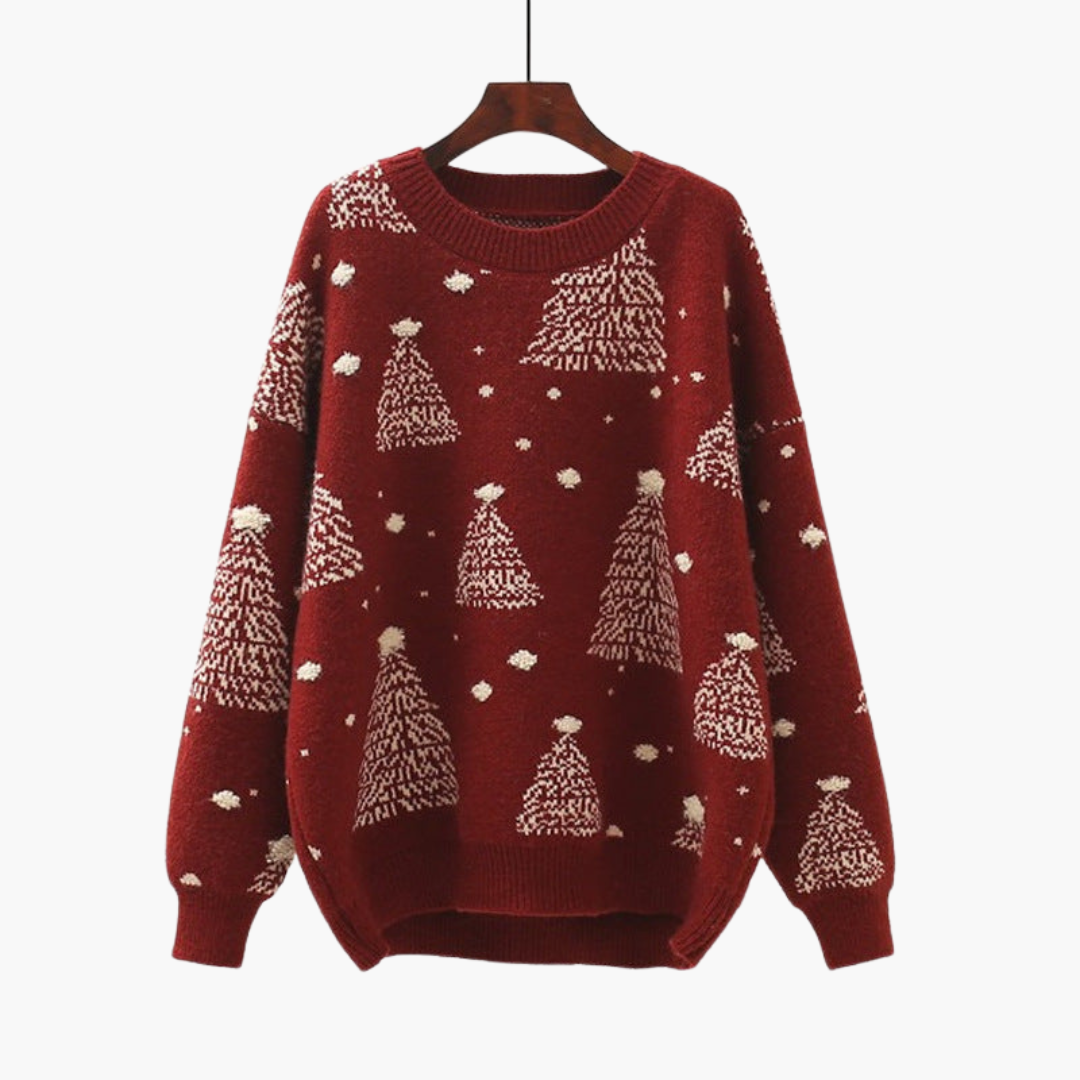 Damen Weihnachtspullover mit Rundhals
