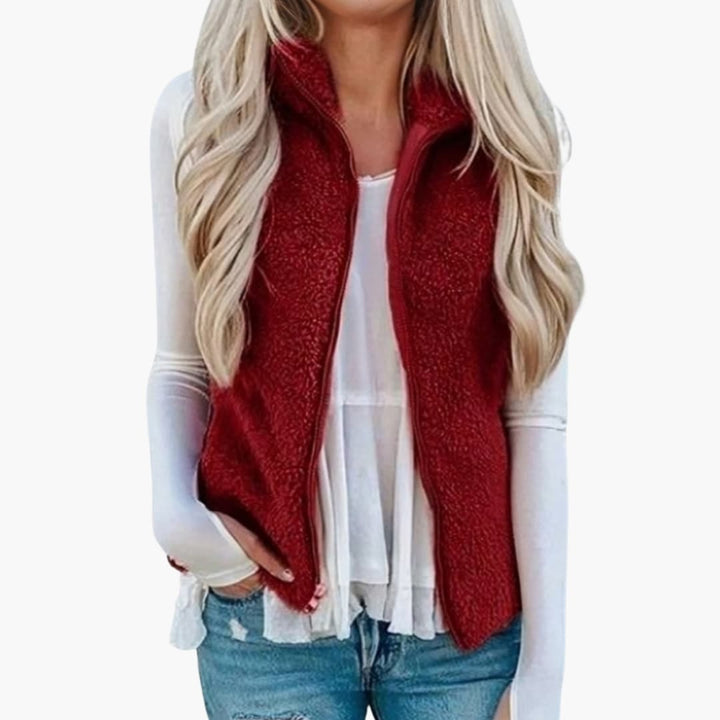 Damen Weste mit Reißverschluss und Seitentaschen