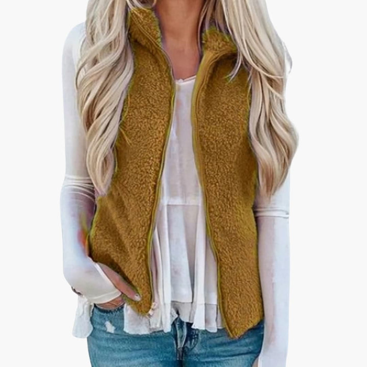 Damen Weste mit Reißverschluss und Seitentaschen