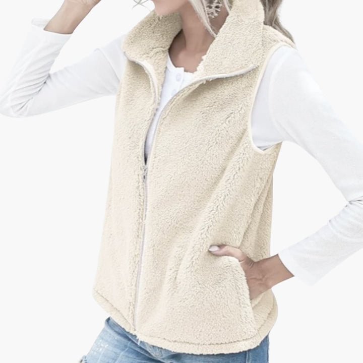 Damen Weste mit Reißverschluss und Seitentaschen