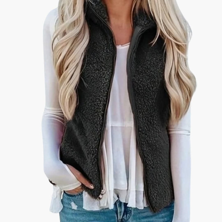 Damen Weste mit Reißverschluss und Seitentaschen