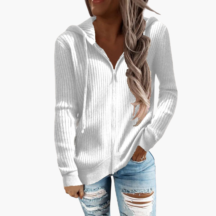 Damen Zip-Up Sweatshirt mit Kapuze