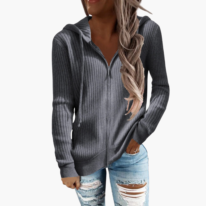 Damen Zip-Up Sweatshirt mit Kapuze
