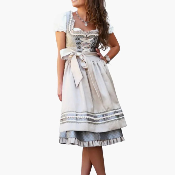 Damen Dirndl Set mit Schürze und Bluse | Oktoberfest 2025