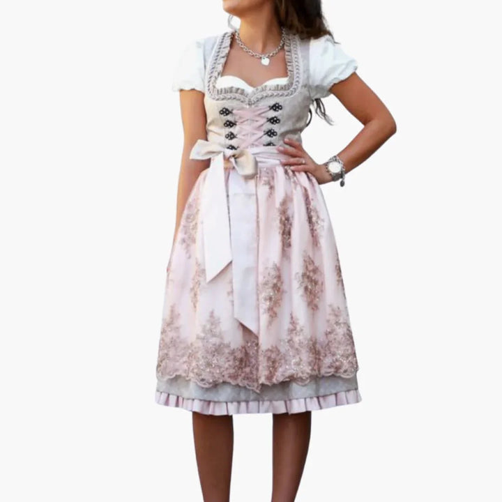 Damen Dirndl Set mit Schürze und Bluse | Oktoberfest 2025