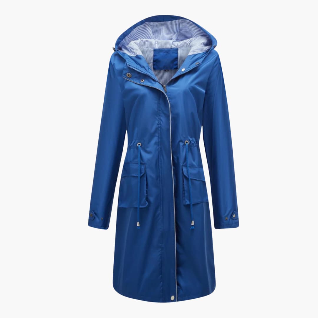 Damen’s Kapuzen Trenchcoat mit verstellbarer Taille