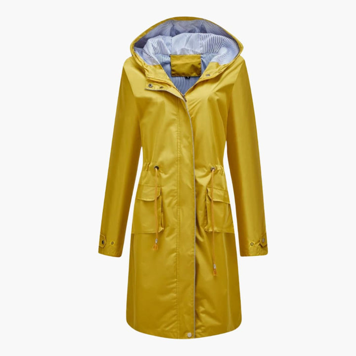 Damen’s Kapuzen Trenchcoat mit verstellbarer Taille